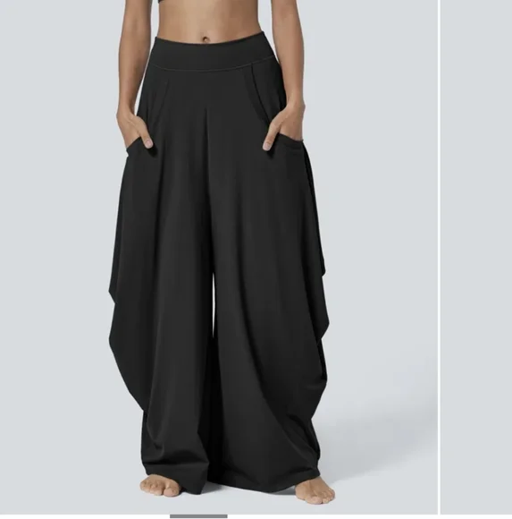 HALARA Black Wide Leg Pants - Picture 2 of 10